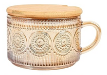 Load image into Gallery viewer, Vintage/Beaded Tea Cup w/Bamboo Lid & Gold Spoon